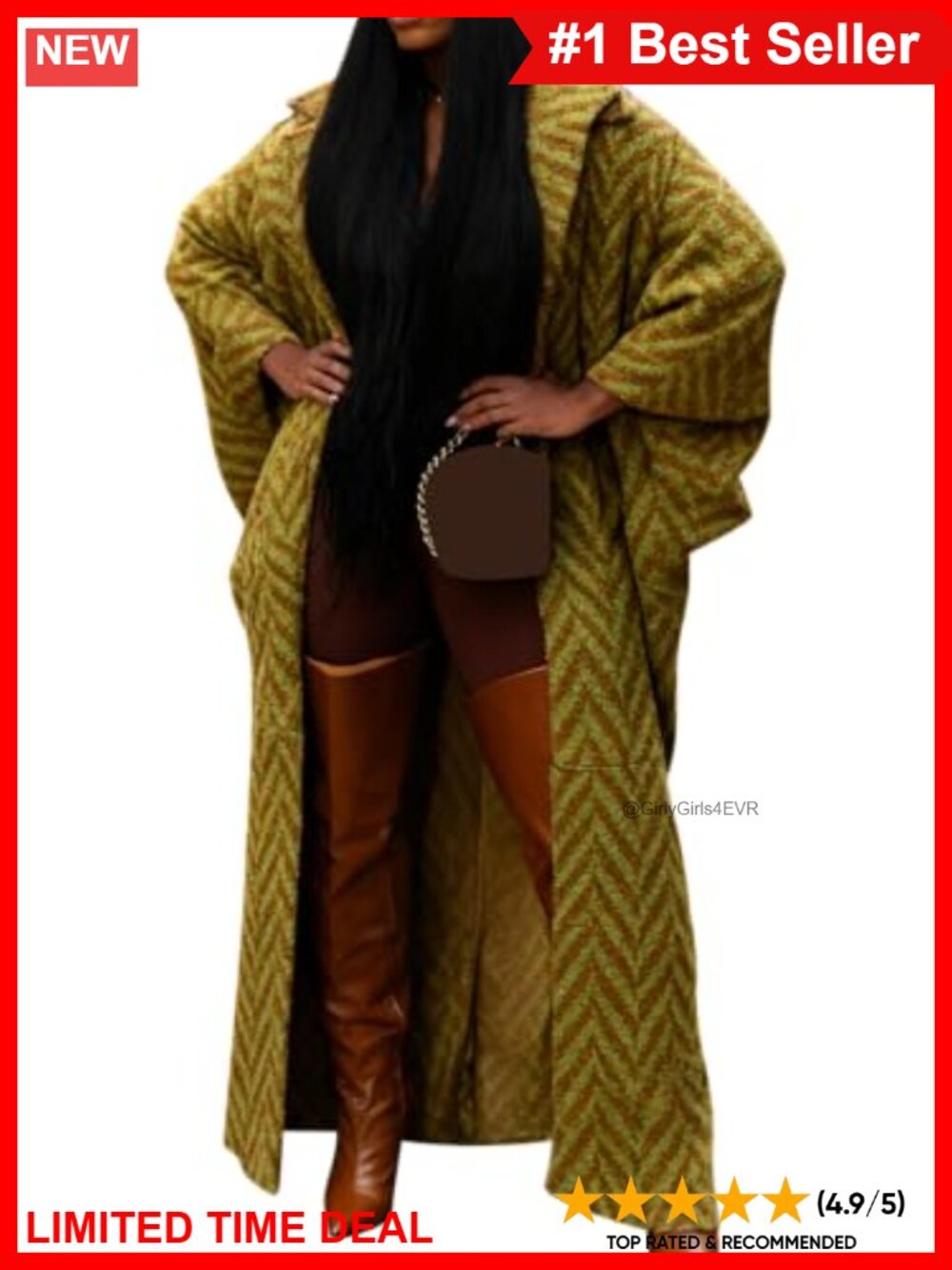 Oversized Long Cardigan Batwing Sleeve Open Front Knit Coat